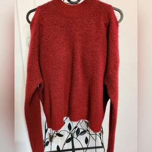 Cold‎ shoulder knit sweater